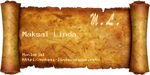 Maksai Linda névjegykártya